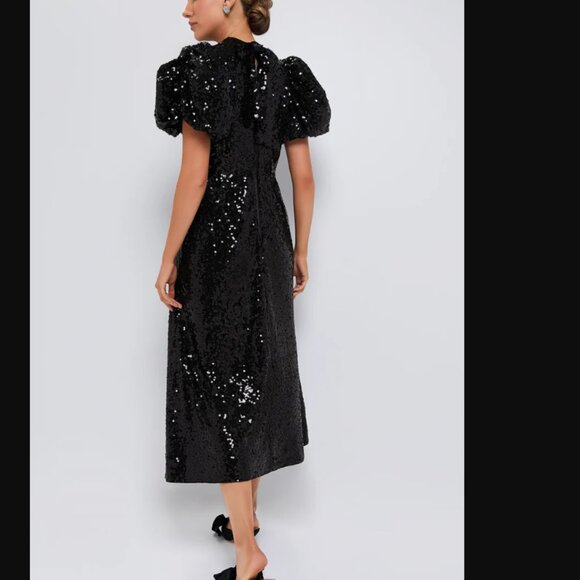 Tuckernuck Black Sequin Perris Dress Size S Worn Once - Picture 2 of 7